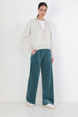 Scuba Mid-Rise Wide-Leg Velvet Cord